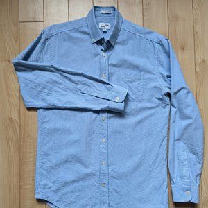 Frank & Oak Men's Long Sleeve Button Up Jasper Oxford Shirt Slim Fit Small